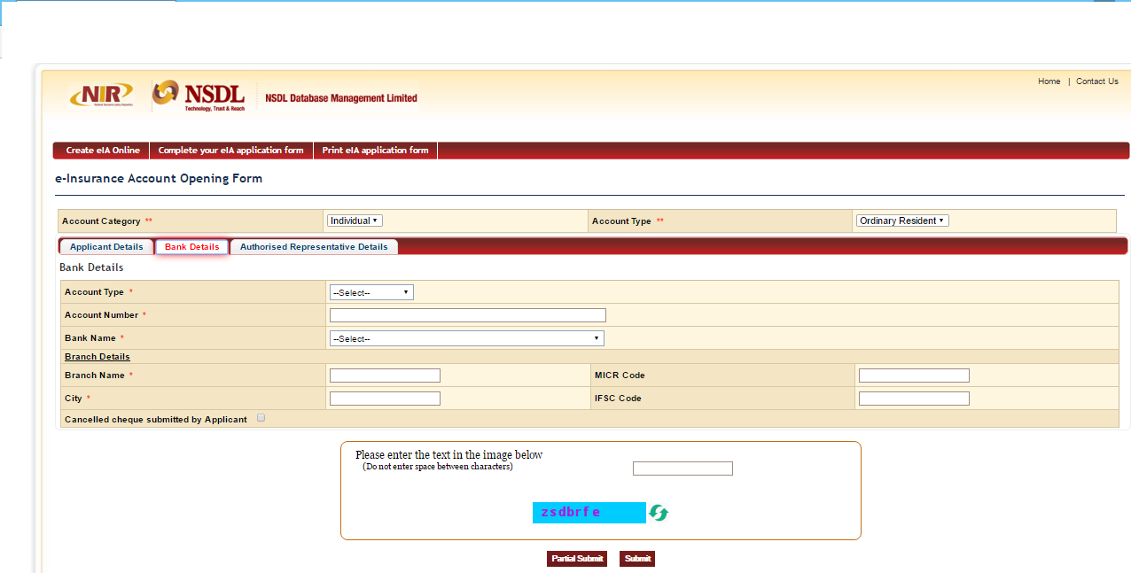 einsurance-account-bank-details